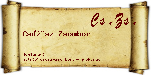 Csősz Zsombor névjegykártya