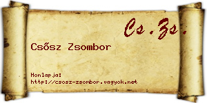 Csősz Zsombor névjegykártya