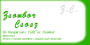 zsombor csosz business card